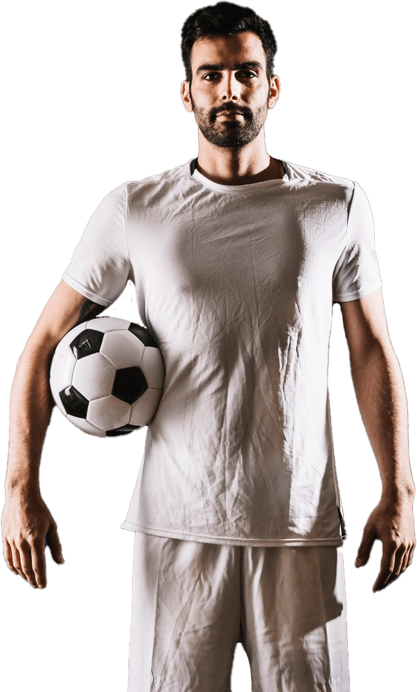 Jugador de fútbol representando las posiciones de LaLiga